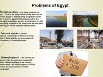 Problems of Egypt 2. Terrorist attacks - eternal religious confrontations lea...