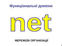 * Функціональні домени МЕРЕЖЕВІ ОРГАНІЗАЦІЇ