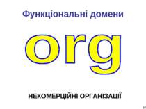 * Функціональні домени НЕКОМЕРЦІЙНІ ОРГАНІЗАЦІЇ