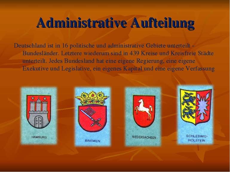 Administrative Aufteilung Deutschland ist in 16 politische und administrative...