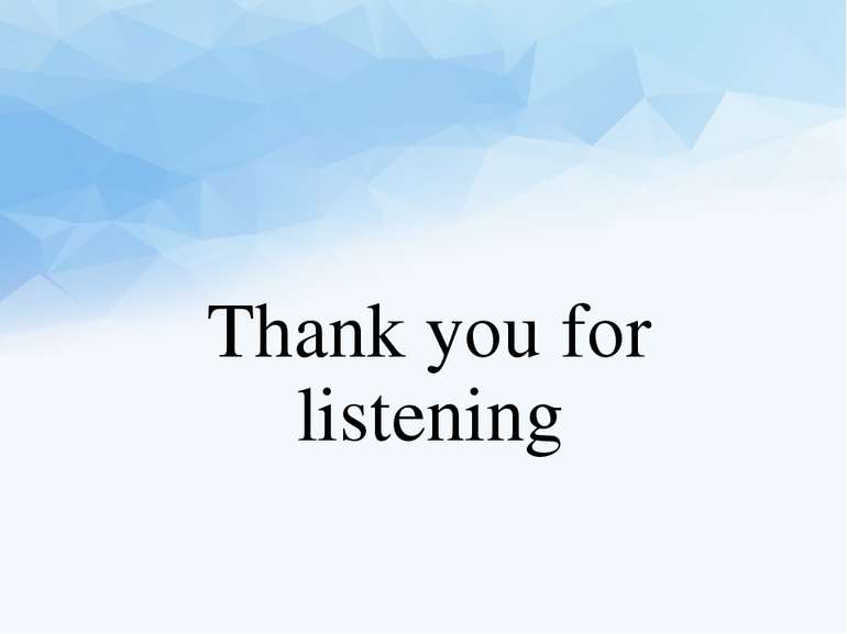 Thank you for listening