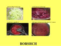 BORSHCH Chop the cabbage into thin strips Cut the beetroots into thin strips ...