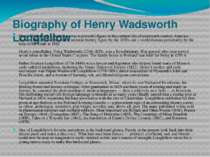 Biography of Henry Wadsworth Longfellow Henry Wadsworth-Longfellow was a powe...