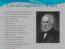 List of Longfellow's Works Coplas de Don Jorge Manrique (Translation from Spa...