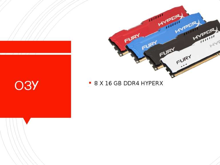 ОЗУ 8 X 16 GB DDR4 HYPERX