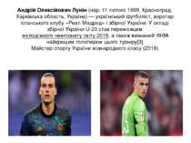 Андрі й Олексі йович Лу нін (нар. 11 лютого 1999, Красноград, Харківська обла...