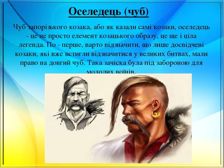 Чуб запорізького козака, або як казали самі козаки, оселедець - це не просто ...