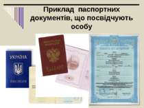 Приклад паспортних документів, що посвідчують особу