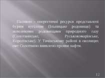 Паливно - енергетичні ресурси представлені бурим вугіллям (Ільницьке родовище...