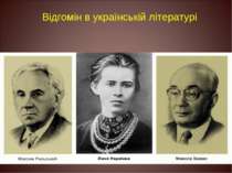 Відгомін в українській літературі