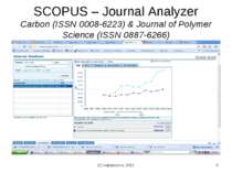 (с) Інформатіо, 2011 * SCOPUS – Journal Analyzer Carbon (ISSN 0008-6223) & Jo...