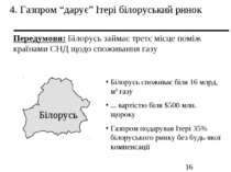 4. Газпром “дарує” Ітері білоруський ринок Передумови: Білорусь займає третє ...