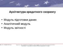 Архітектура кредитного скорингу Модуль підготовки даних Аналітичний модуль Мо...