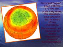Озоновий "екран" Землі з'явився 570-400 млн. років тому назад. Він становить ...