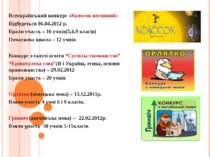 Всеукраїнський конкурс «Колосок-весняний» Відбудеться 06.04.2012 р. Брали уча...