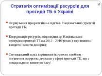 Стратегія оптимізації ресурсів для протидії ТБ в Україні Формування пріоритет...