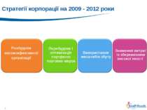 * Стратегії корпорації на 2009 - 2012 роки Розбудова високоефективної організ...