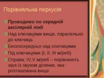 Порівняльна перкусія Проводимо по середній аксілярній лінії Над ключицями вищ...