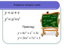 Формула похідної суми Приклад: