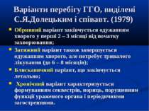 Варіанти перебігу ГГО, виділені С.Я.Долецьким і співавт. (1979) Обривний варі...