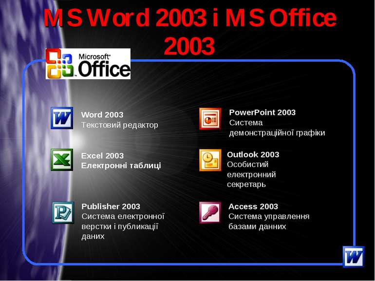 MS Word 2003 і MS Office 2003 *
