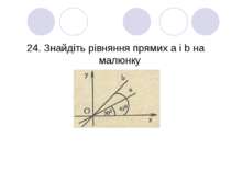 24. Знайдіть рівняння прямих а і b на малюнку