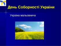 День Соборності України Україна мальовнича