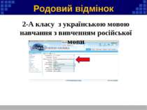 Родовий відмінок 2-А класу з українською мовою навчання з вивченням російсько...